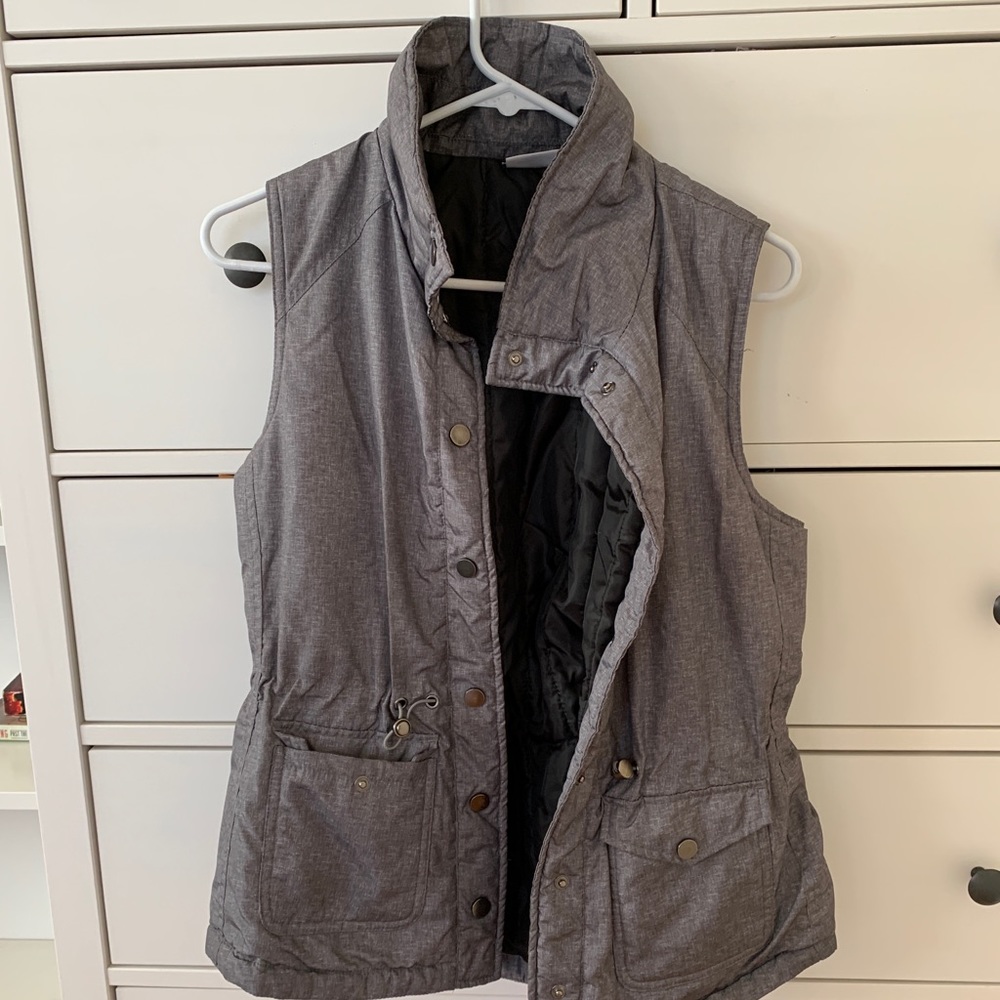 Teezher dark grey button up vest